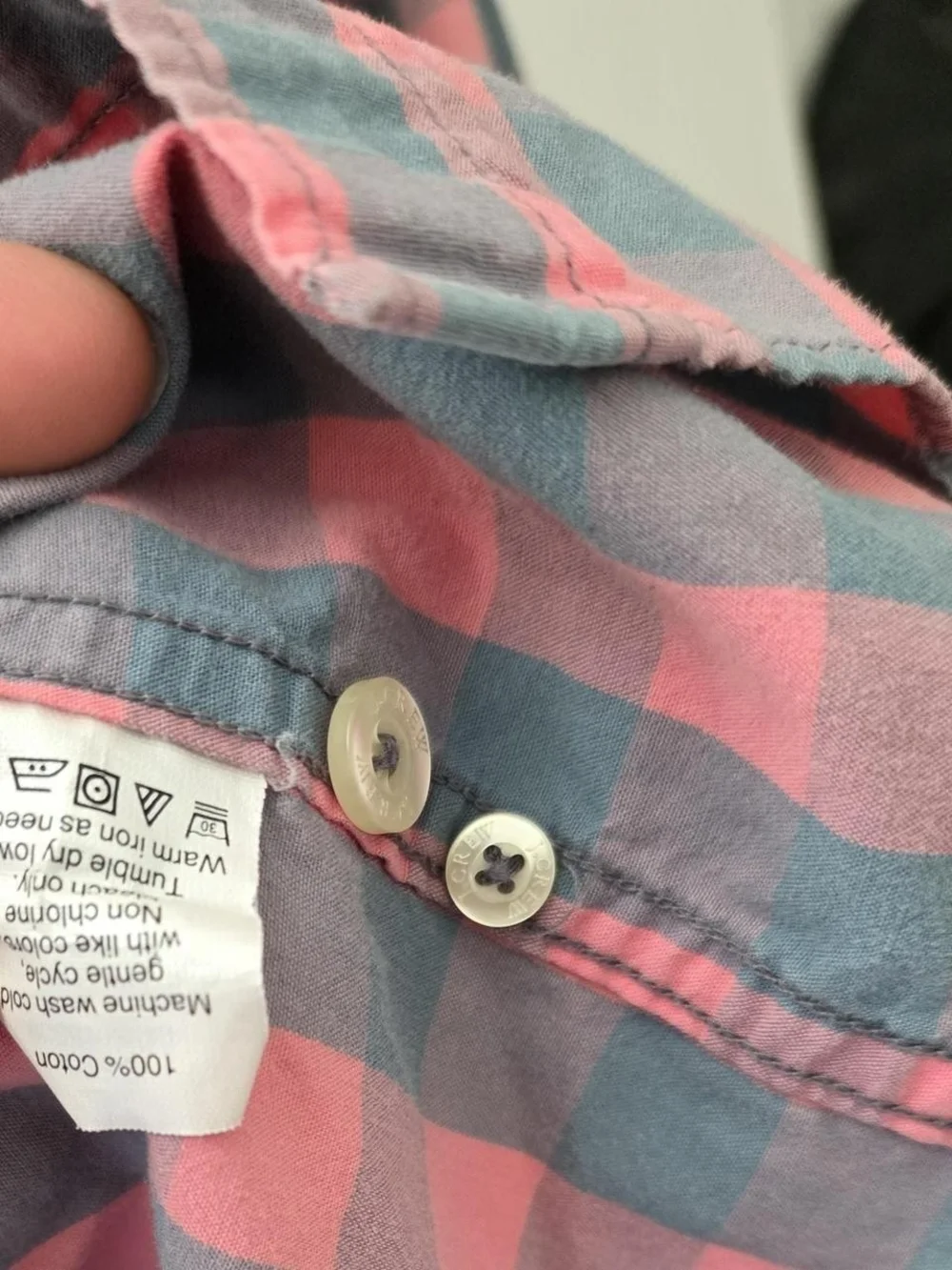 J. Crew Slim Fit Pink and Light Blue Check Button-Down Shirt